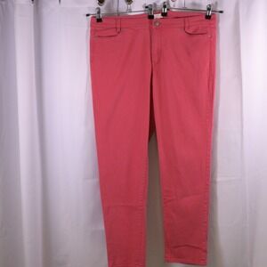 J Jill Slim Boyfriend Straight Leg Jeans Coral Women 16 38x29